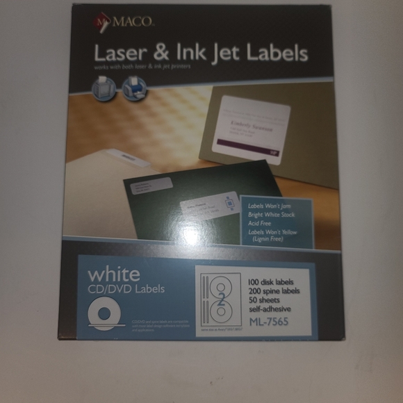 maco laser & inkjet labels ML-7565open and just realize that I bought the wrong - Picture 1 of 2